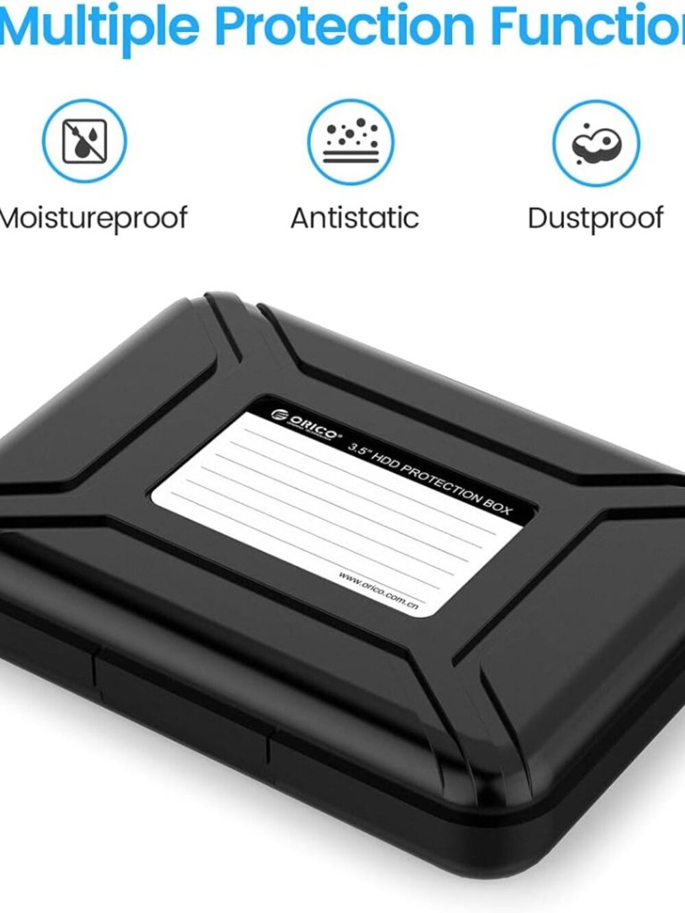 Hard Drive Case 3.5 inch HDD Storage Carrying Case Anti-Static and Shockproof Ex - Picture 2 of 7